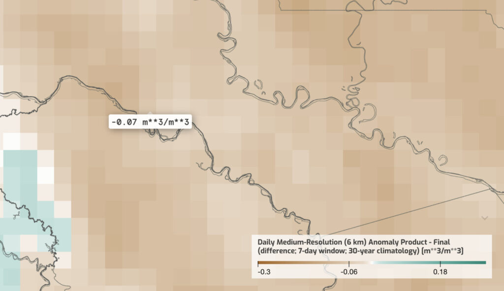 Figure 1b. Soil moisture anomaly map – May 5, 2025 (rapid dry-down)