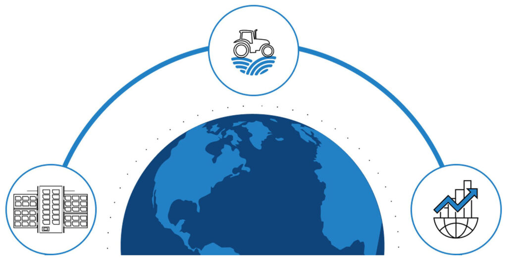 Software in Space using satellites illustration