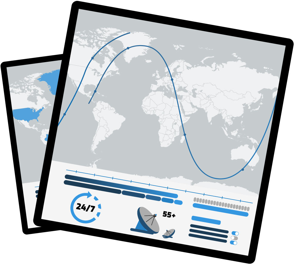 Spire’s Constellation Management Platform on a tablet device