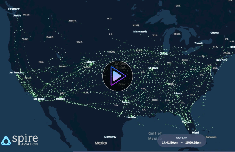 Spire Aviation data story Southwest Airlines